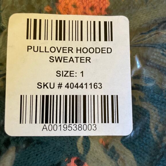 Torrid NWT Open Stitch Pullover Fringe Hem Sweater Size 1X Kangaroo Pocket Boho - Picture 6 of 8